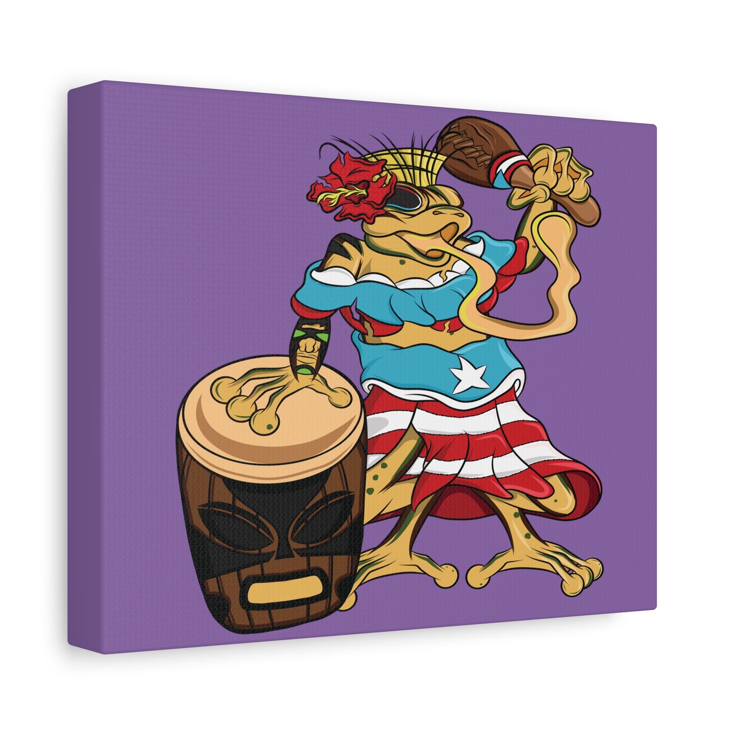 Purple Canvas Print - Puerto Rican Isabela Coqui