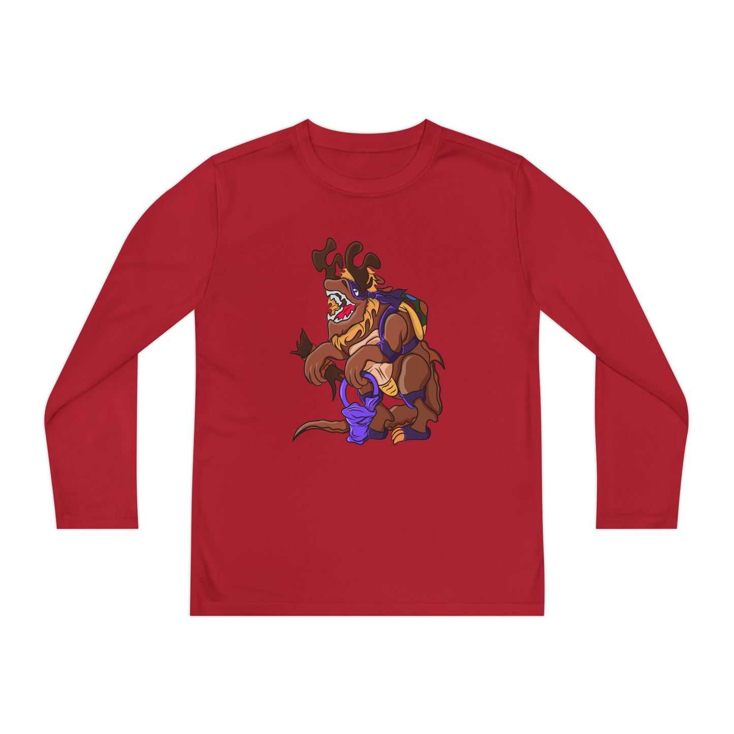 Youth Long Sleeve Tee - Trick or Tarrasque Halloween Design
