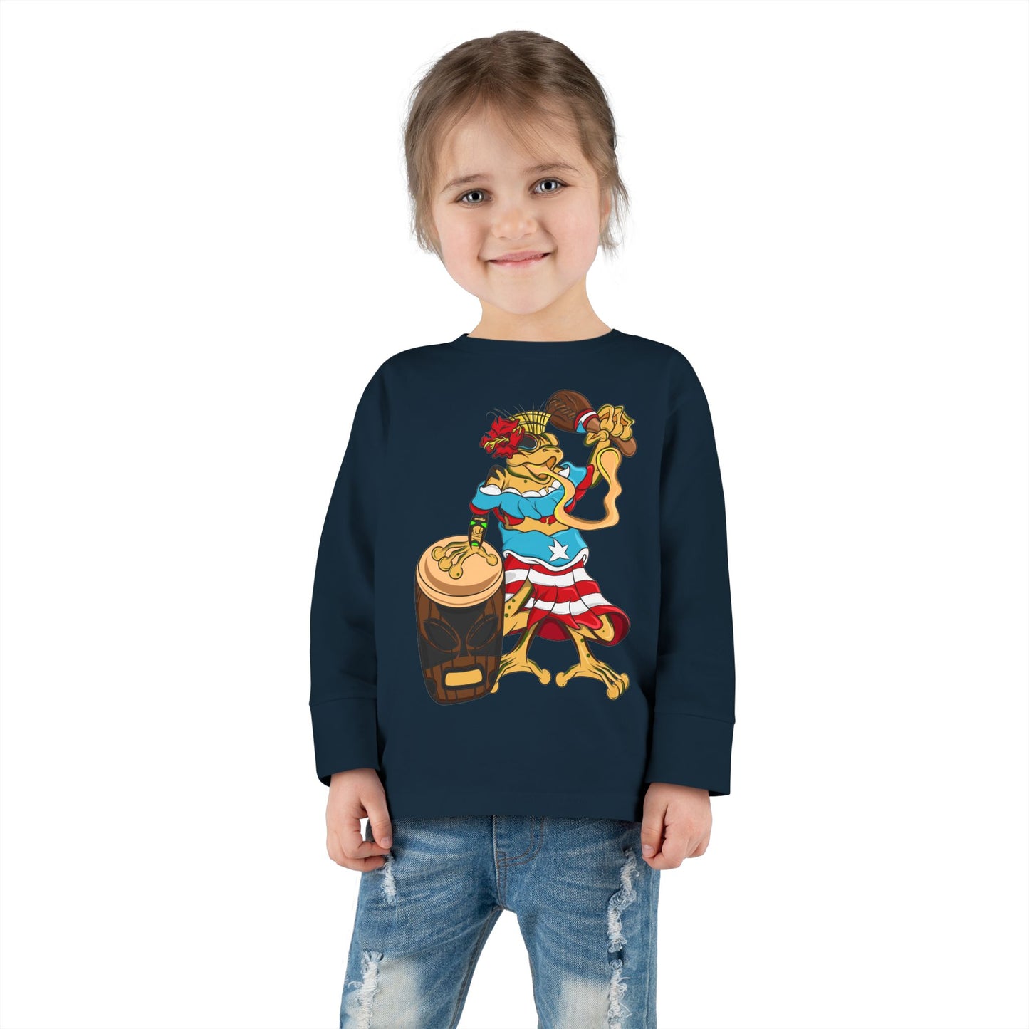 Toddler Long Sleeve Tee - Puerto Rican Isabella Coqui