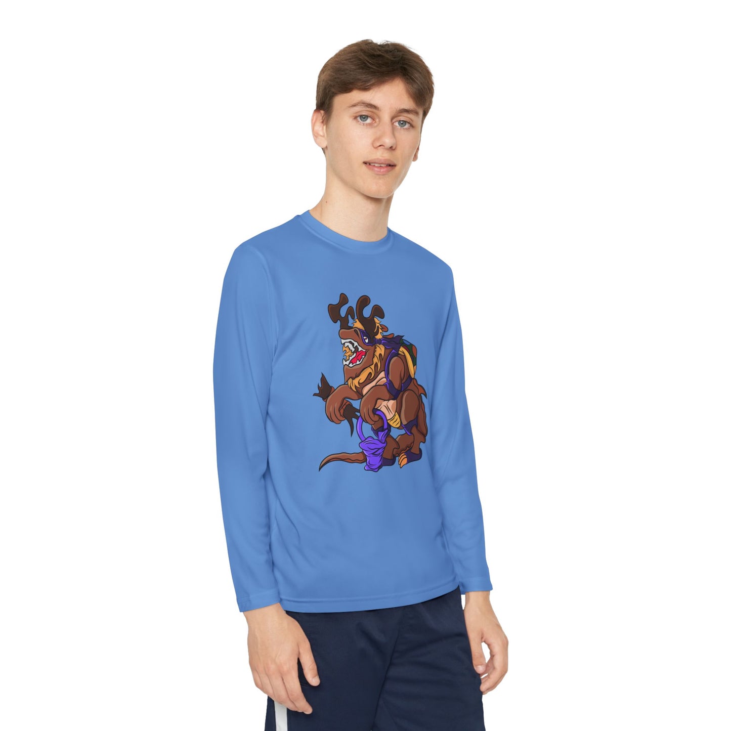 Youth Long Sleeve Tee - Trick or Tarrasque Halloween Design