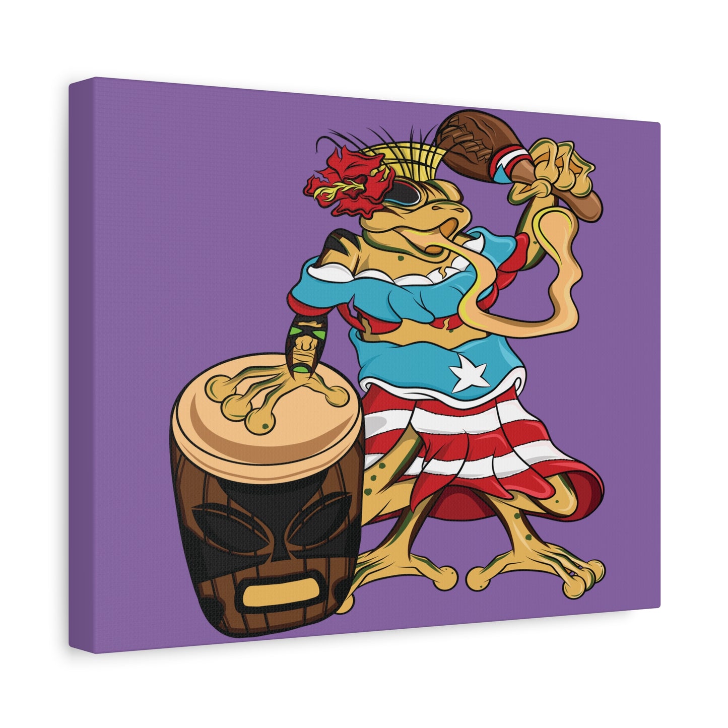 Purple Canvas Print - Puerto Rican Isabela Coqui