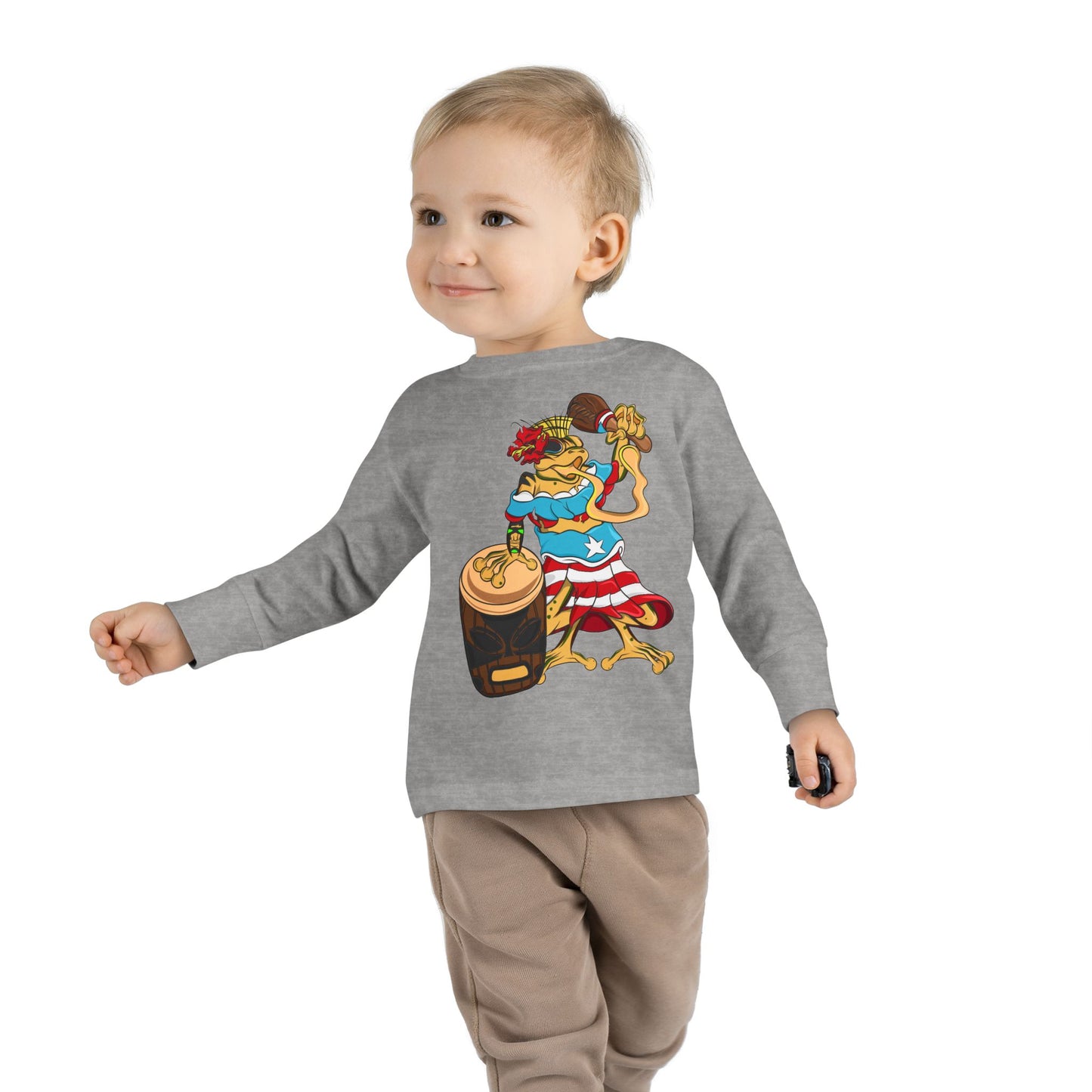 Toddler Long Sleeve Tee - Puerto Rican Isabella Coqui
