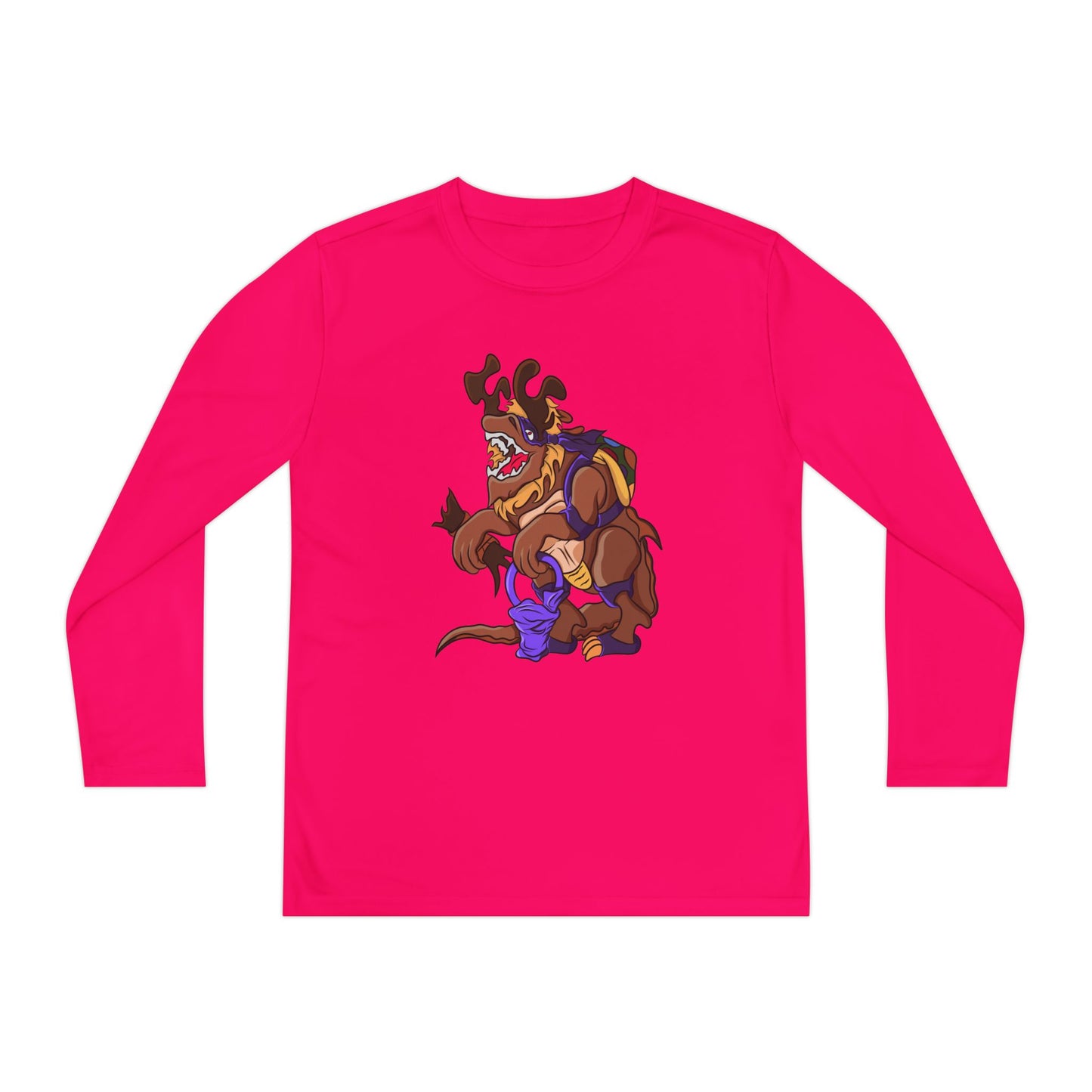 Youth Long Sleeve Tee - Trick or Tarrasque Halloween Design