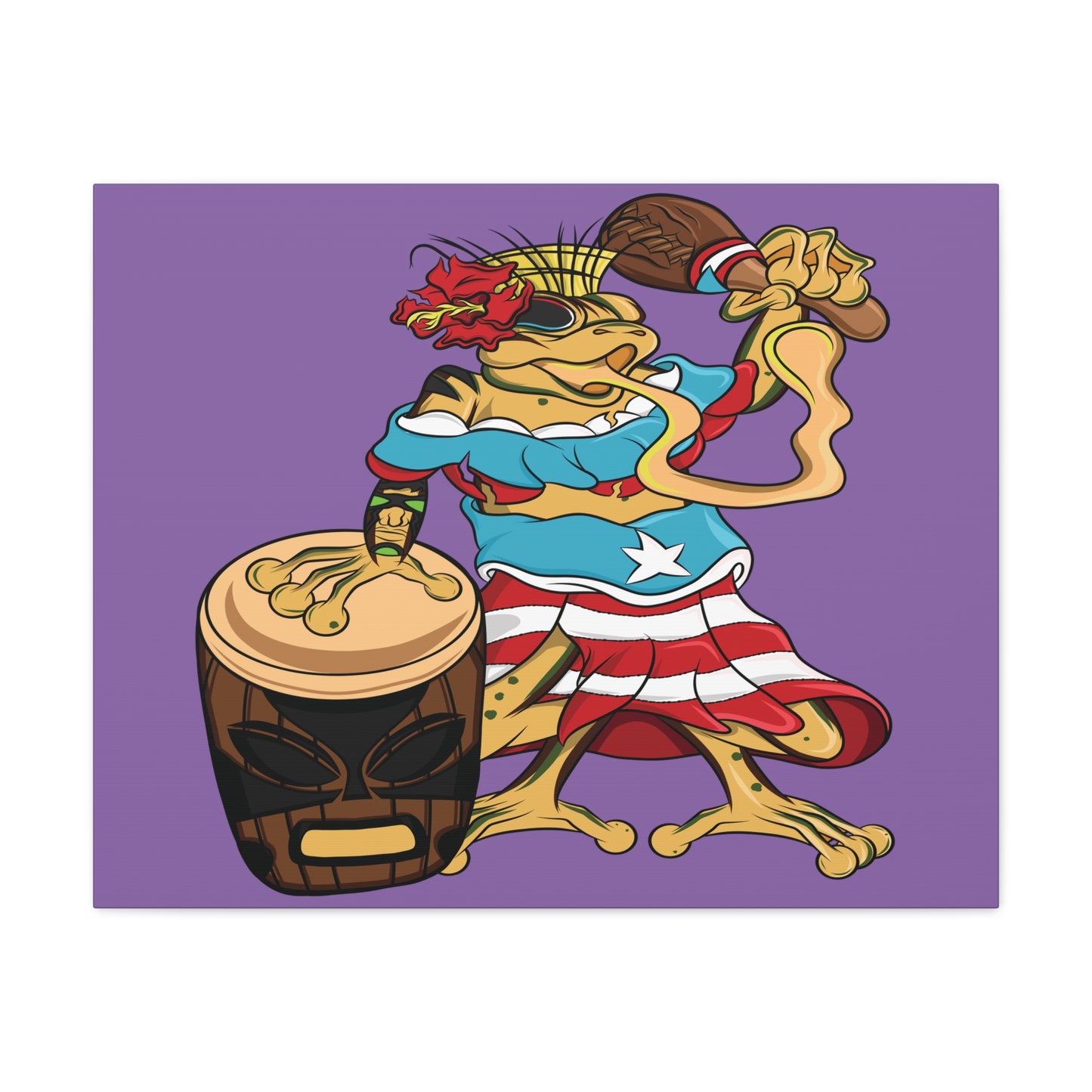 Purple Canvas Print - Puerto Rican Isabela Coqui
