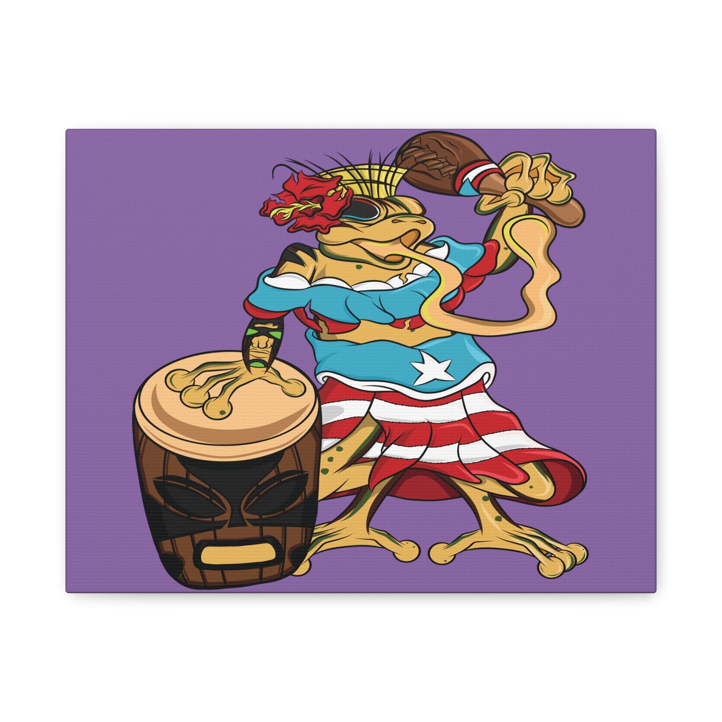 Purple Canvas Print - Puerto Rican Isabela Coqui