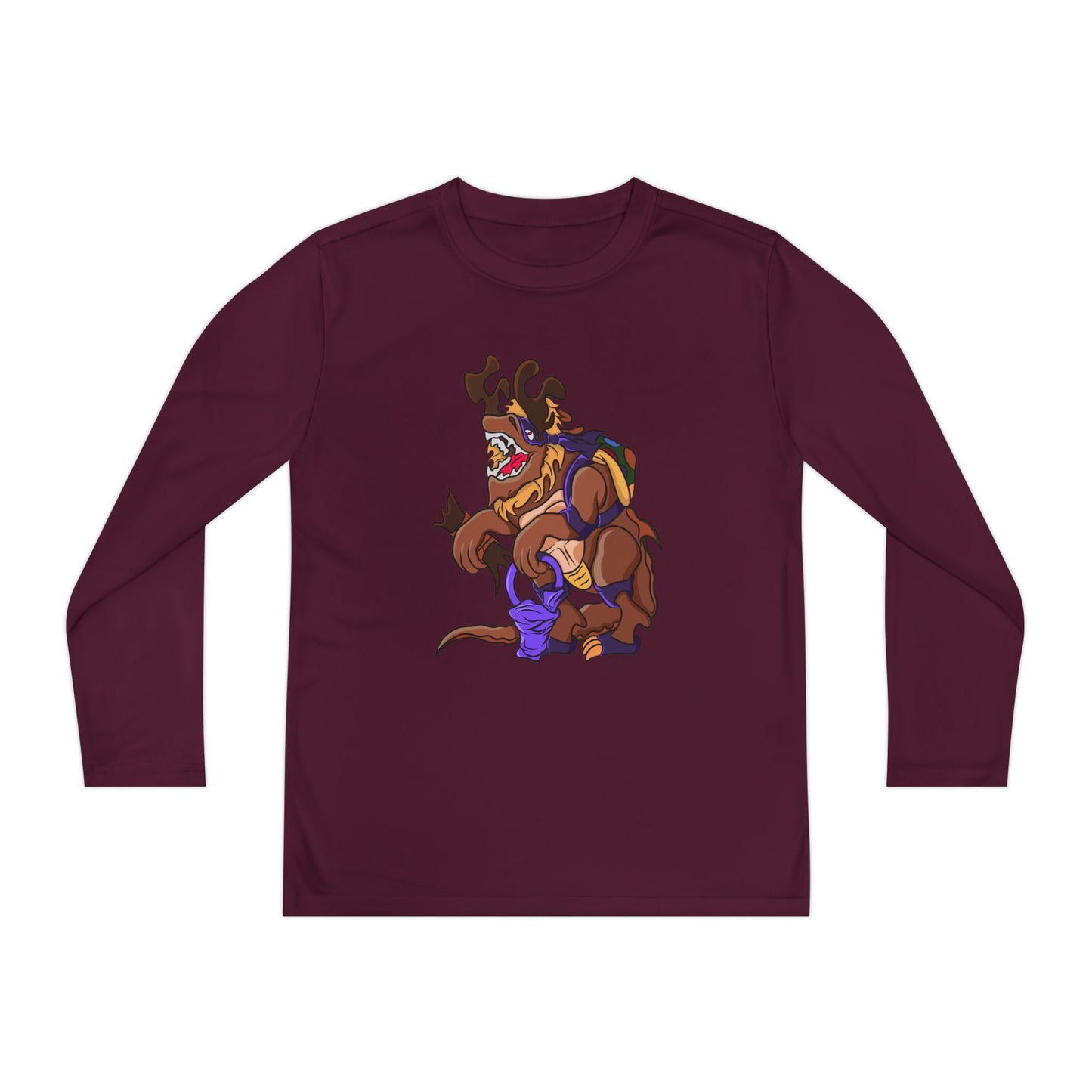 Youth Long Sleeve Tee - Trick or Tarrasque Halloween Design
