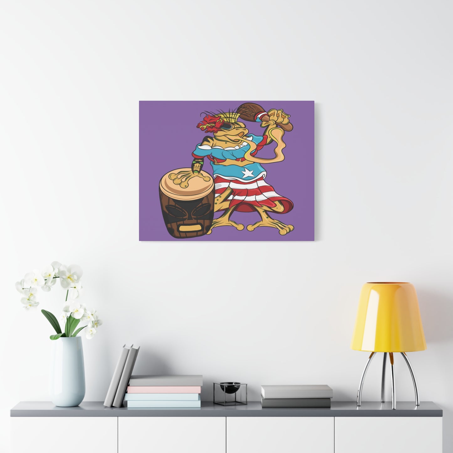 Purple Canvas Print - Puerto Rican Isabela Coqui