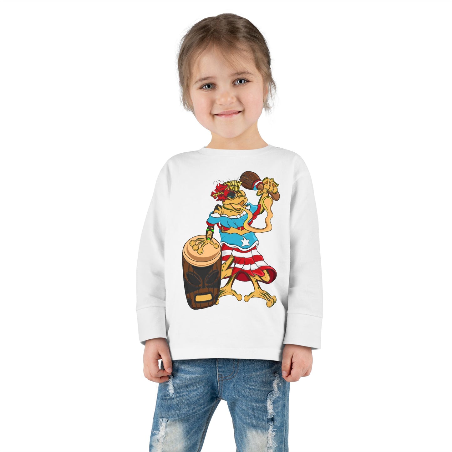 Toddler Long Sleeve Tee - Puerto Rican Isabella Coqui