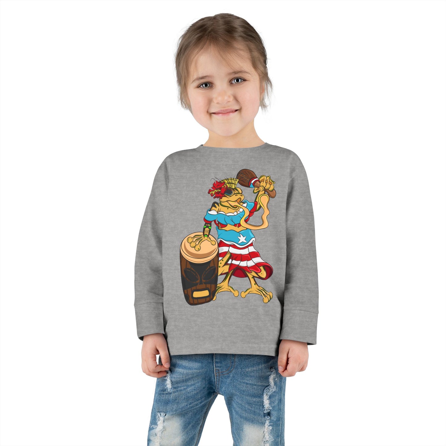 Toddler Long Sleeve Tee - Puerto Rican Isabella Coqui