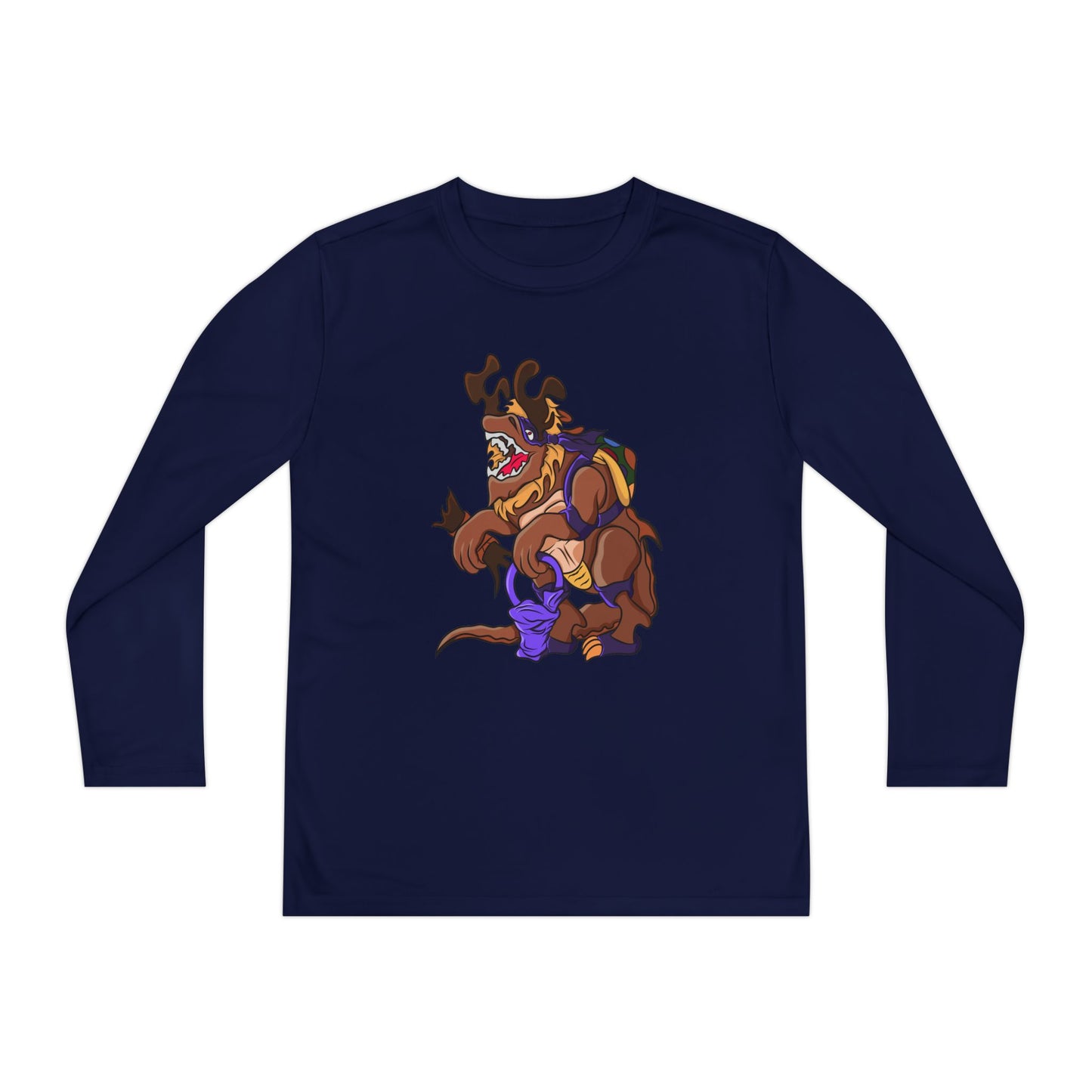 Youth Long Sleeve Tee - Trick or Tarrasque Halloween Design