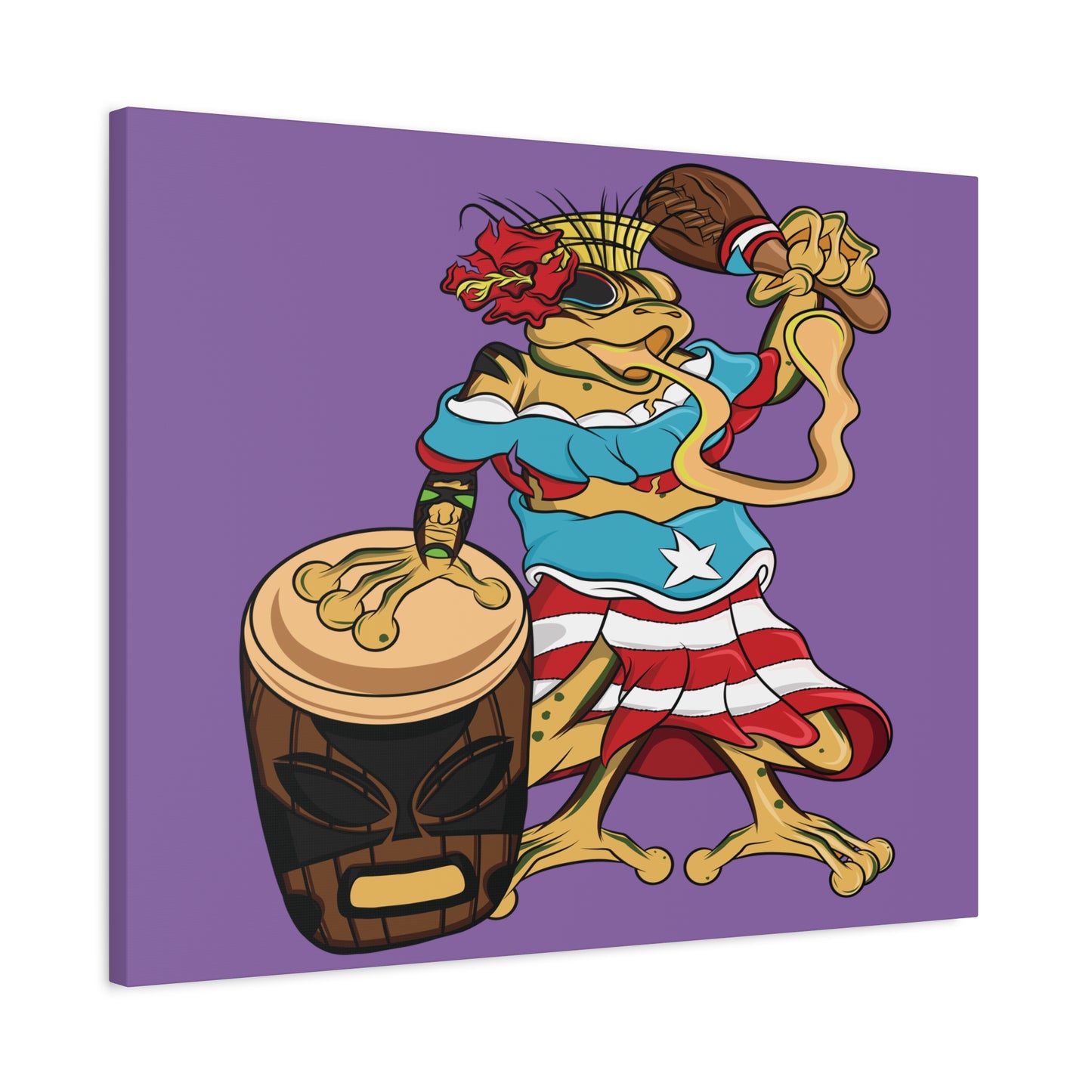 Purple Canvas Print - Puerto Rican Isabela Coqui