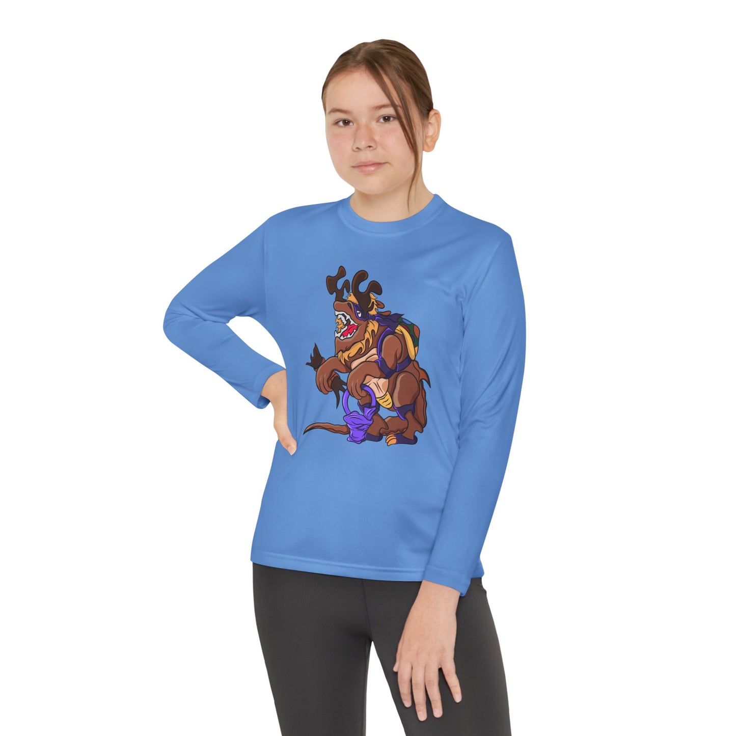 Youth Long Sleeve Tee - Trick or Tarrasque Halloween Design