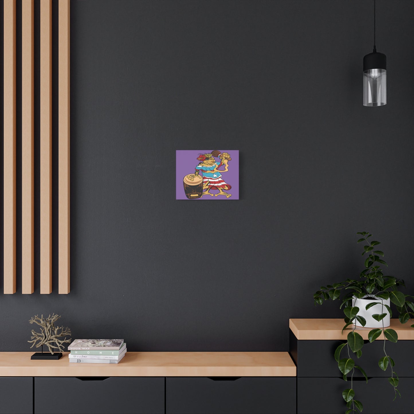 Purple Canvas Print - Puerto Rican Isabela Coqui