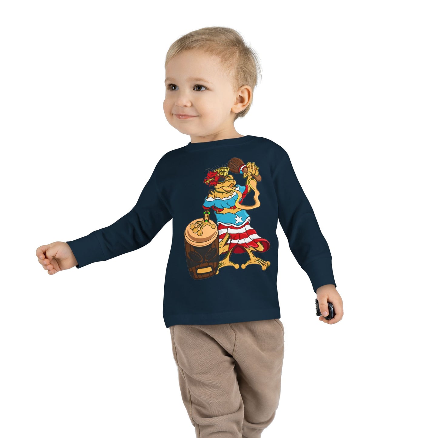 Toddler Long Sleeve Tee - Puerto Rican Isabella Coqui