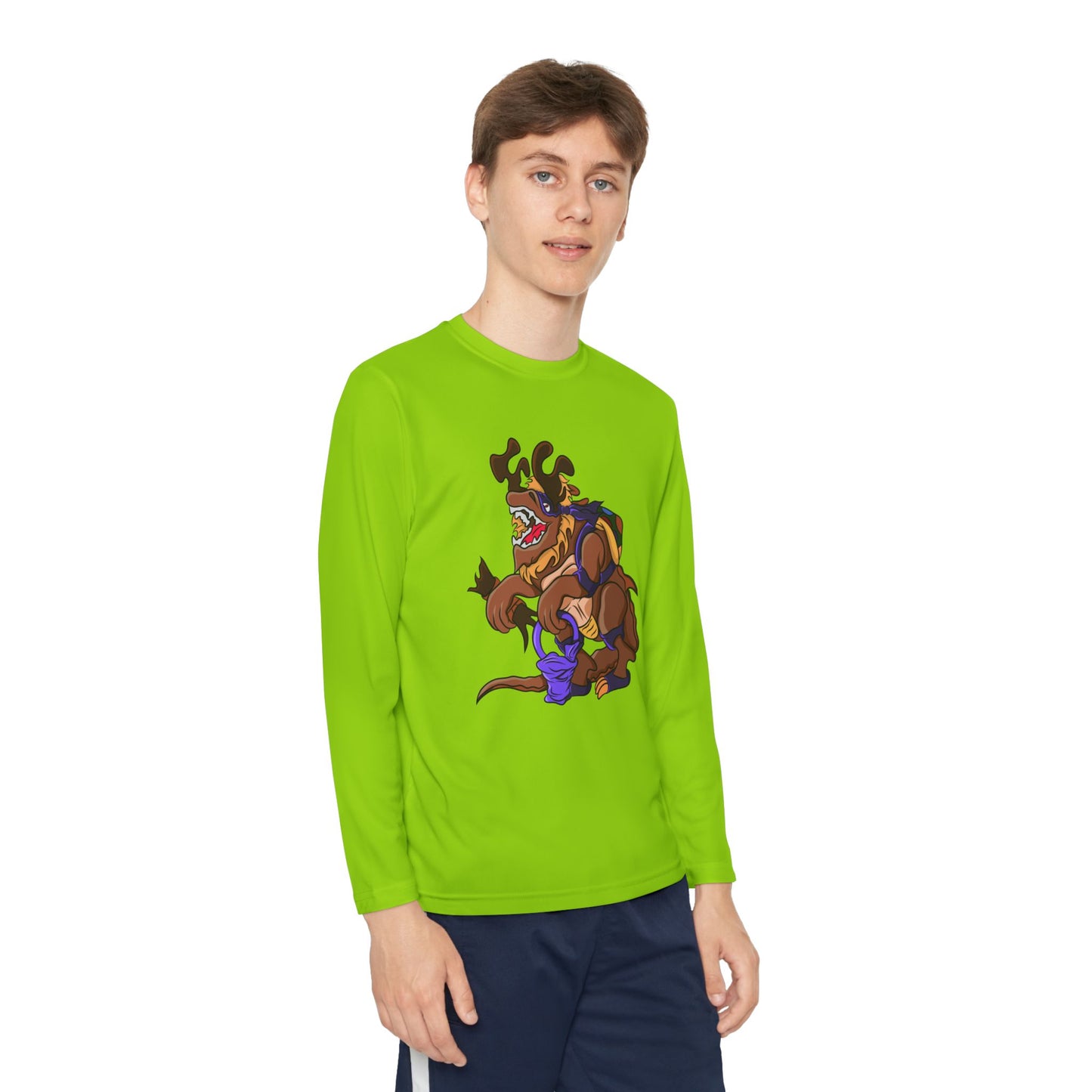 Youth Long Sleeve Tee - Trick or Tarrasque Halloween Design