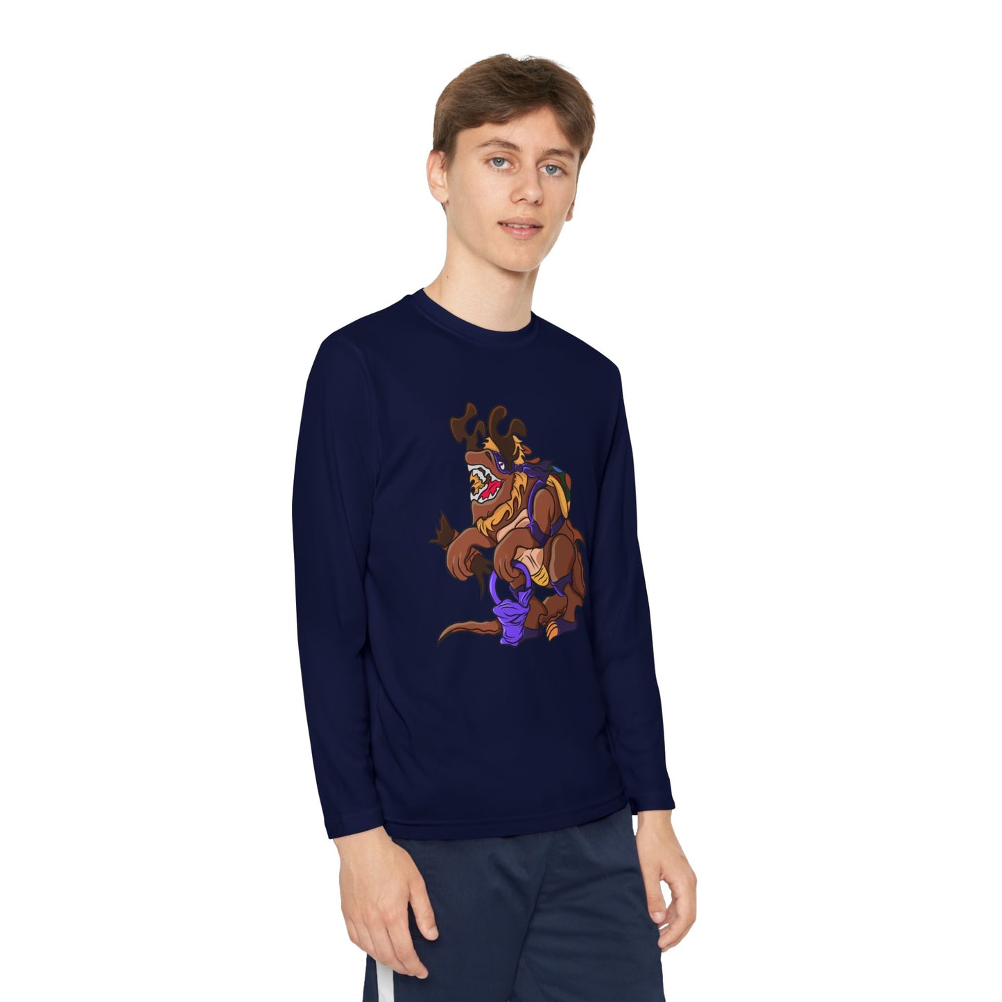 Youth Long Sleeve Tee - Trick or Tarrasque Halloween Design