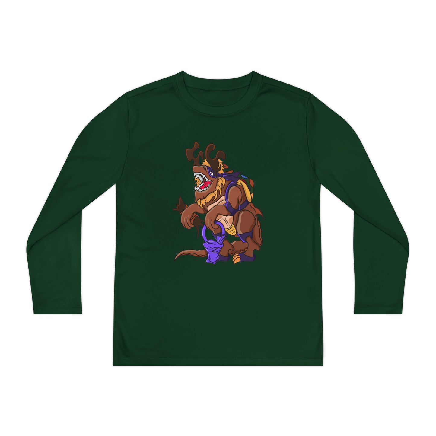 Youth Long Sleeve Tee - Trick or Tarrasque Halloween Design