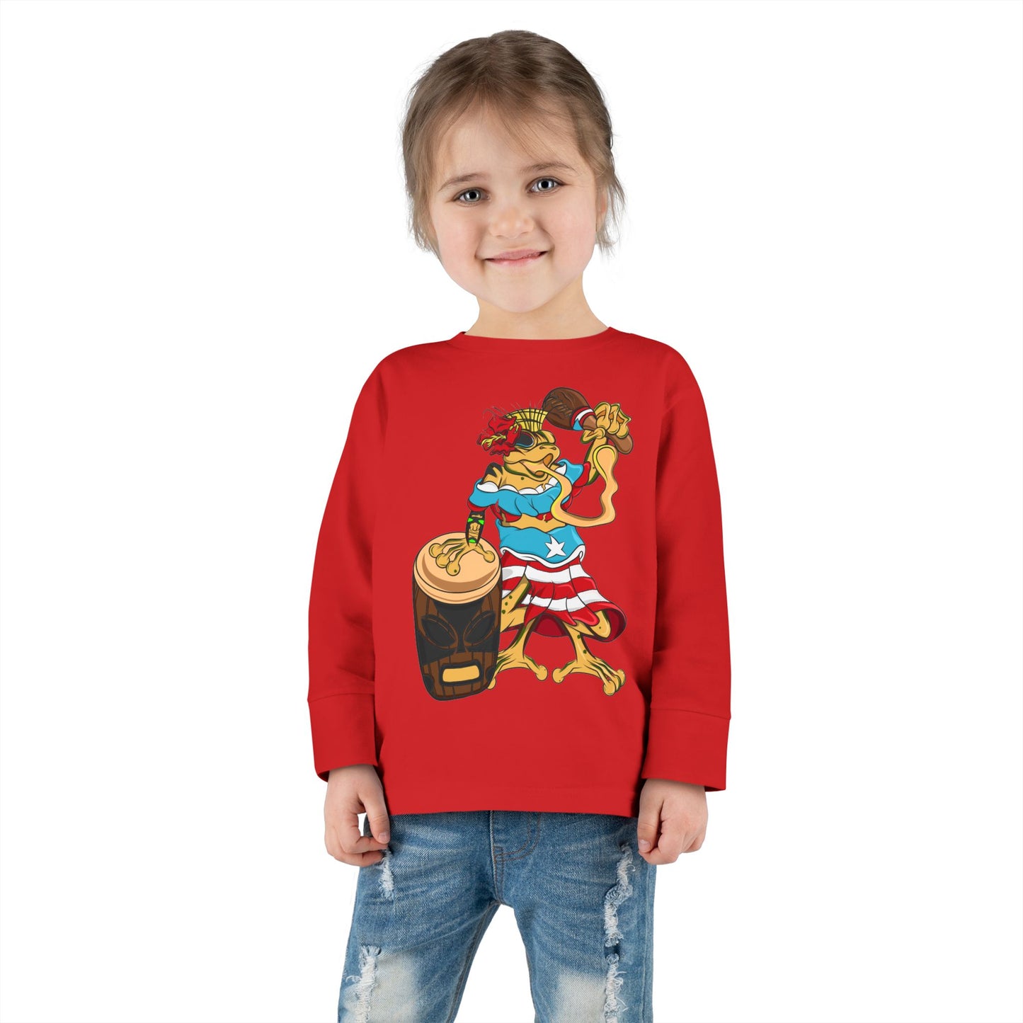 Toddler Long Sleeve Tee - Puerto Rican Isabella Coqui