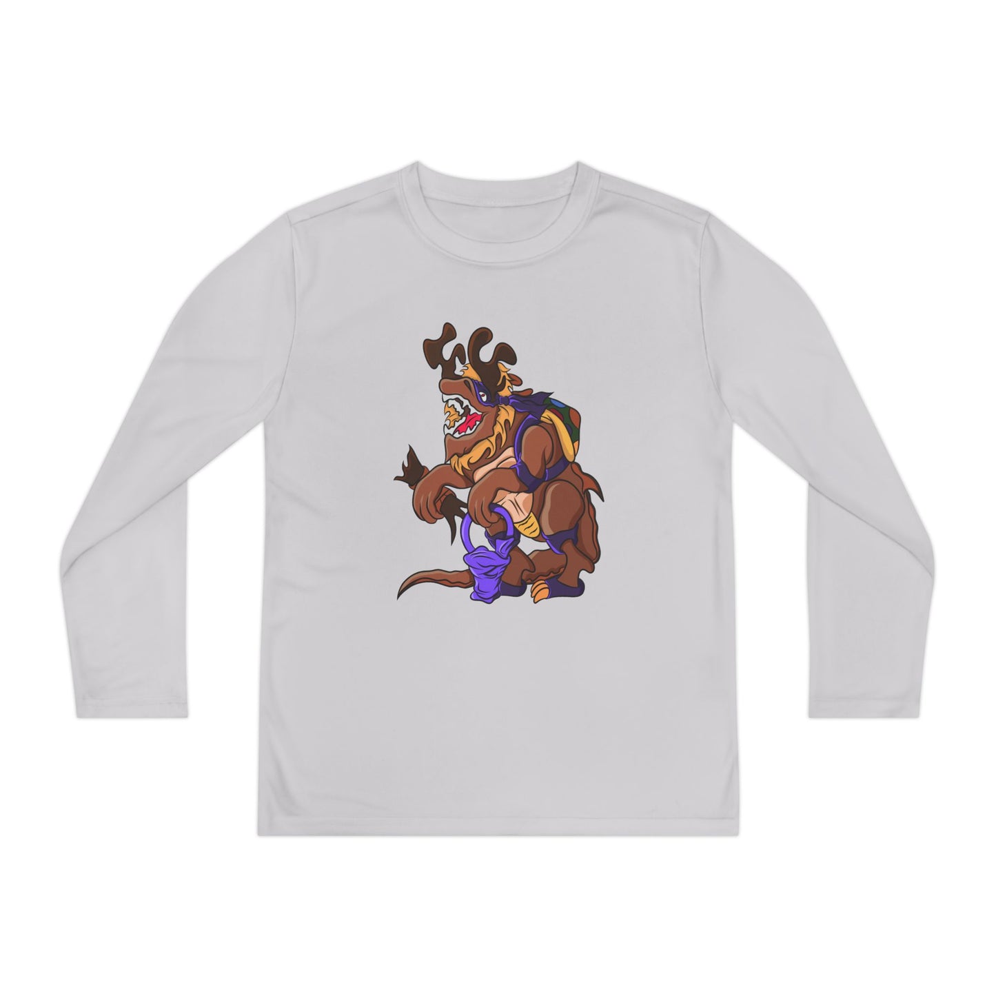 Youth Long Sleeve Tee - Trick or Tarrasque Halloween Design
