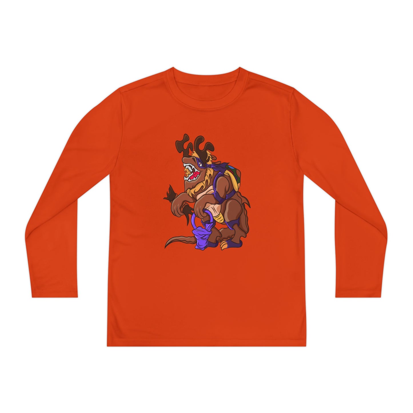 Youth Long Sleeve Tee - Trick or Tarrasque Halloween Design