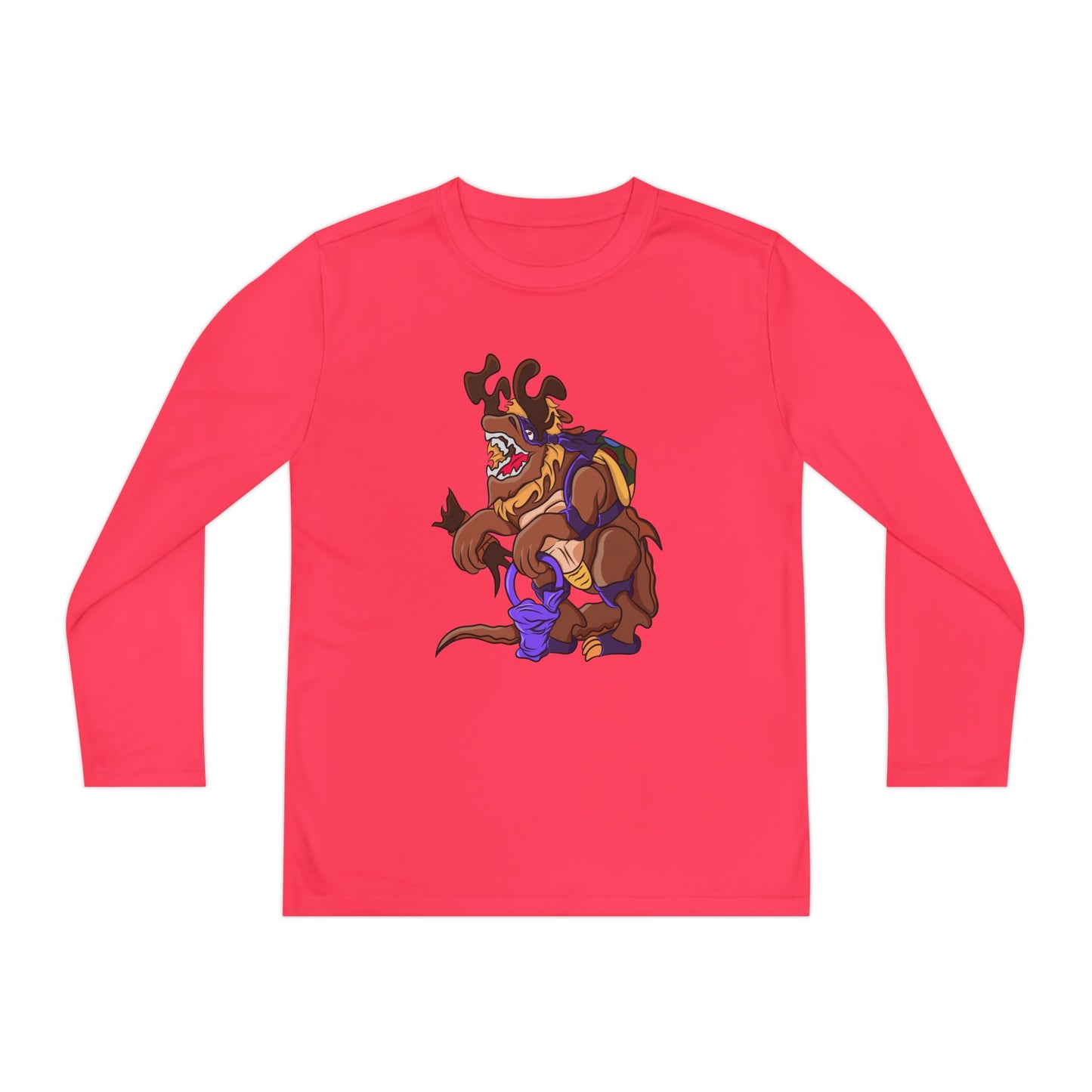 Youth Long Sleeve Tee - Trick or Tarrasque Halloween Design