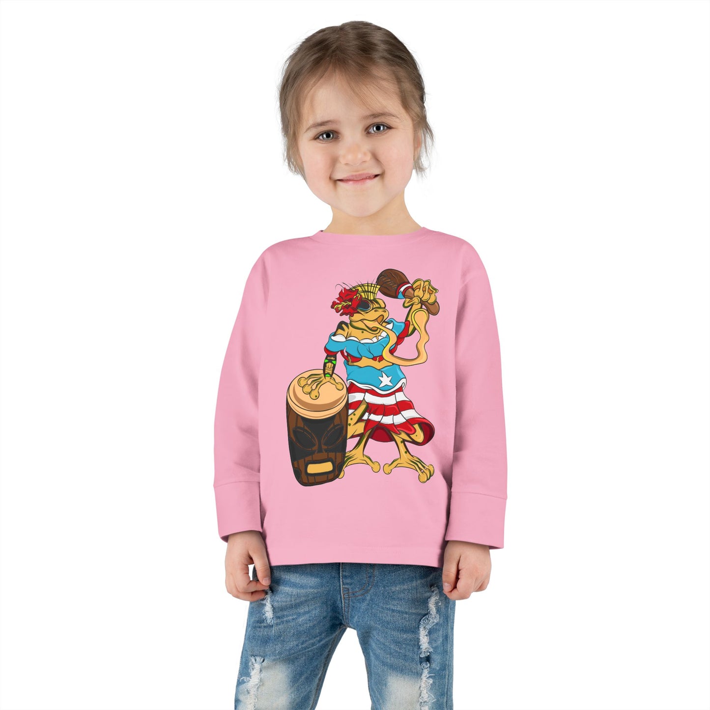 Toddler Long Sleeve Tee - Puerto Rican Isabella Coqui
