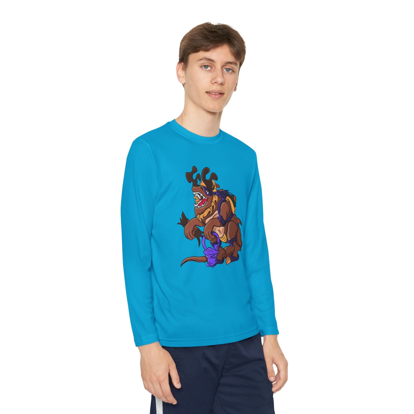 Youth Long Sleeve Tee - Trick or Tarrasque Halloween Design
