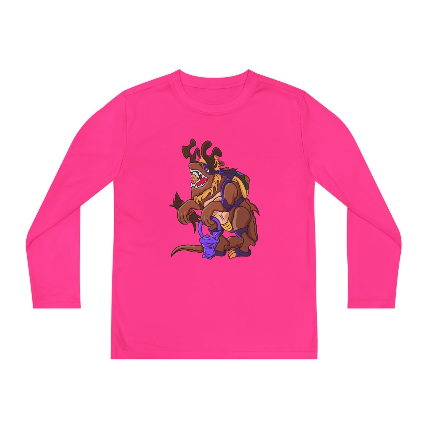 Youth Long Sleeve Tee - Trick or Tarrasque Halloween Design