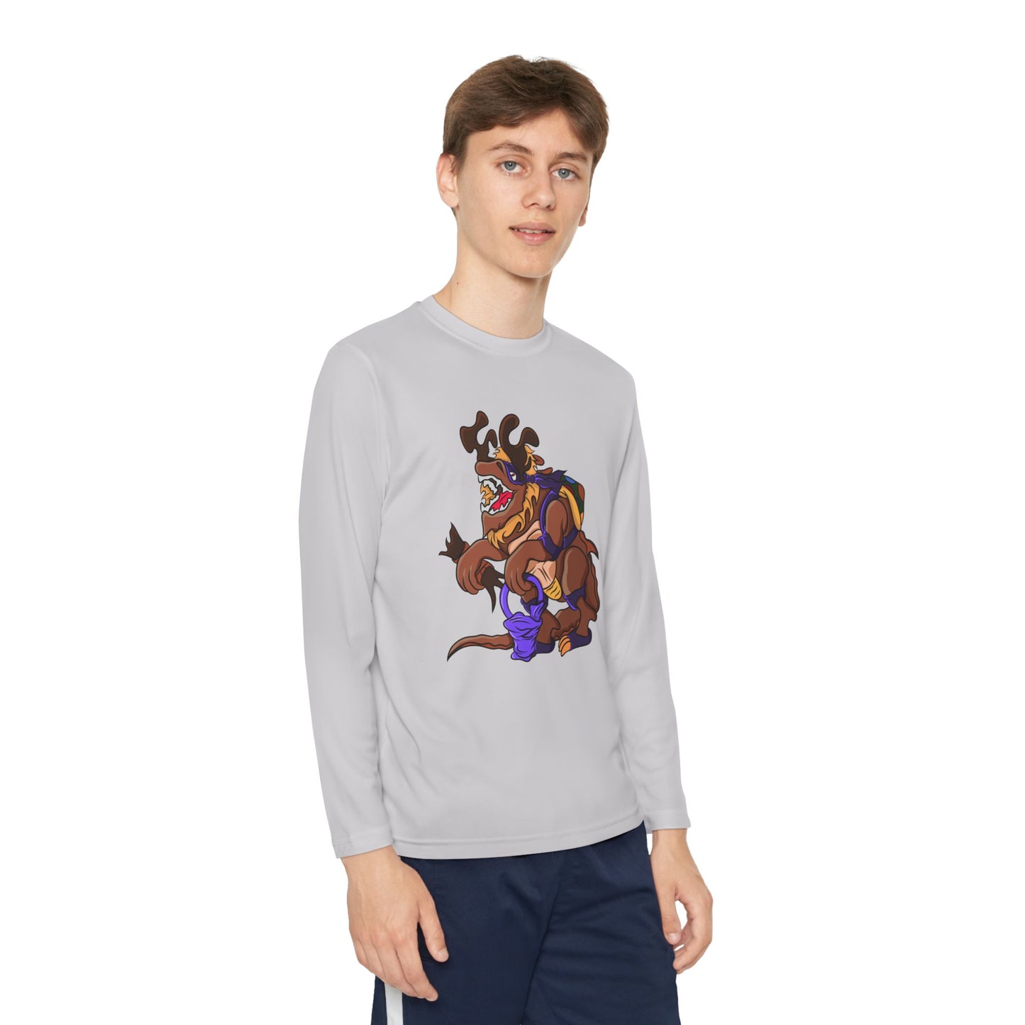 Youth Long Sleeve Tee - Trick or Tarrasque Halloween Design
