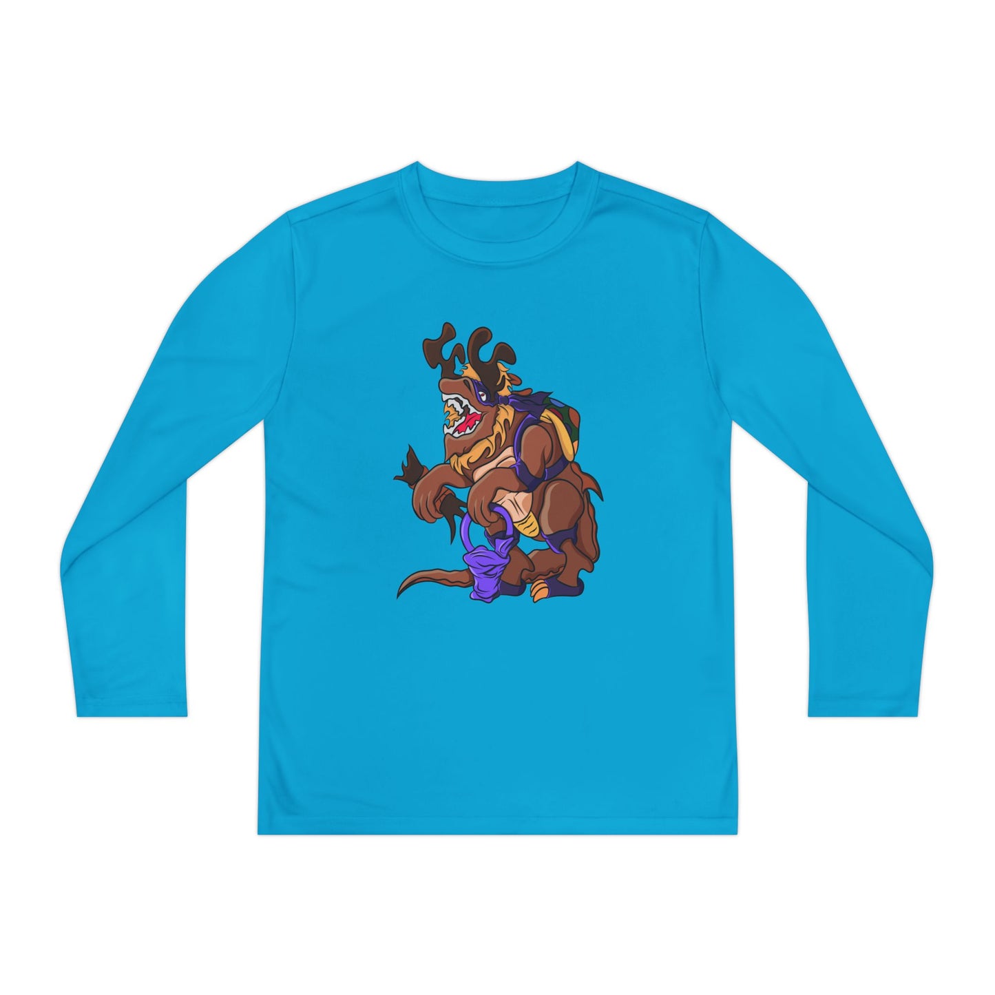 Youth Long Sleeve Tee - Trick or Tarrasque Halloween Design