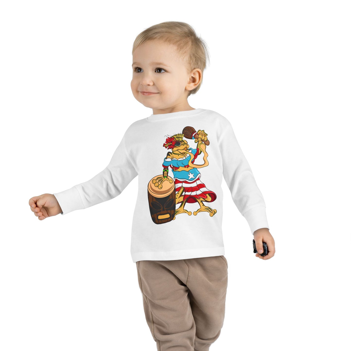 Toddler Long Sleeve Tee - Puerto Rican Isabella Coqui