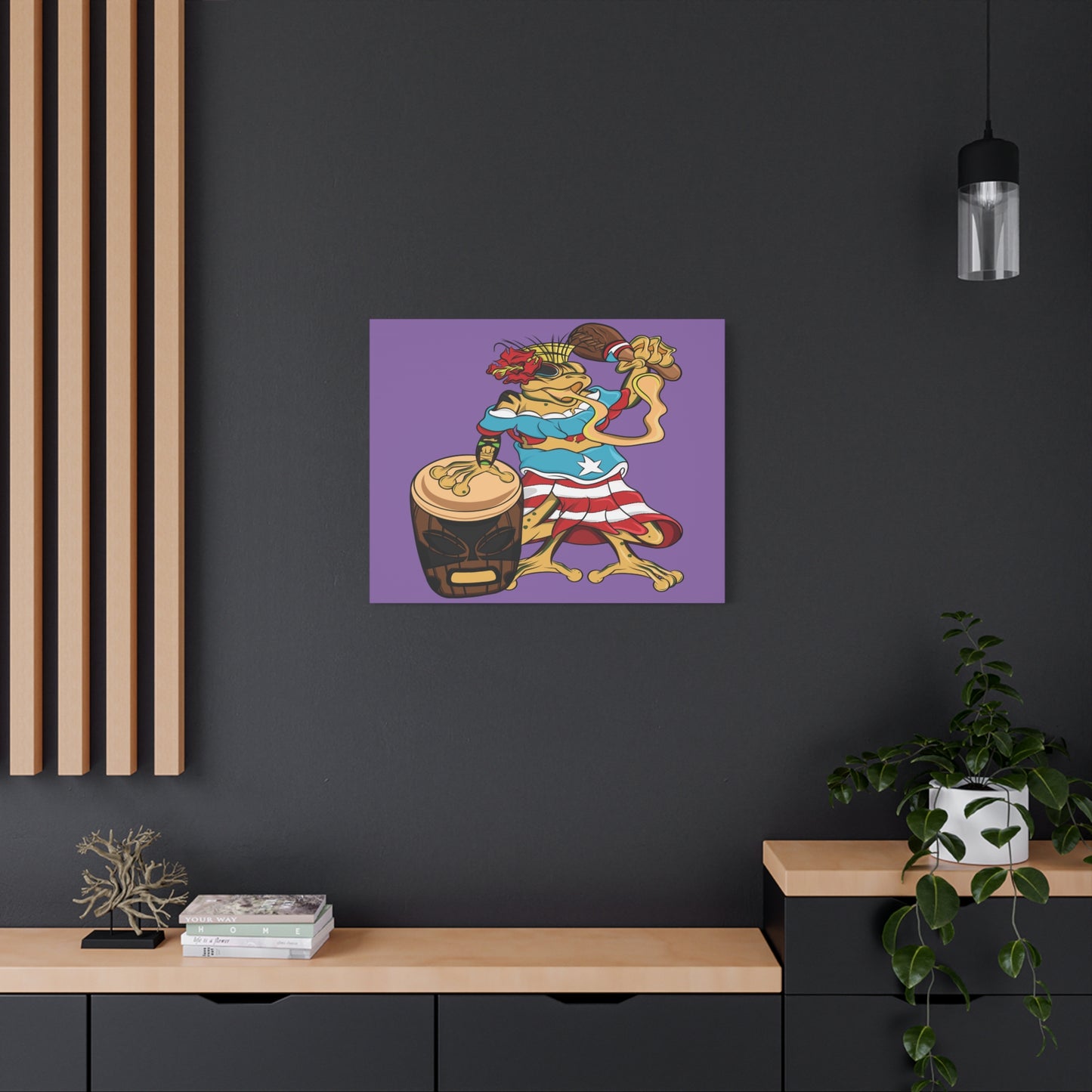 Purple Canvas Print - Puerto Rican Isabela Coqui