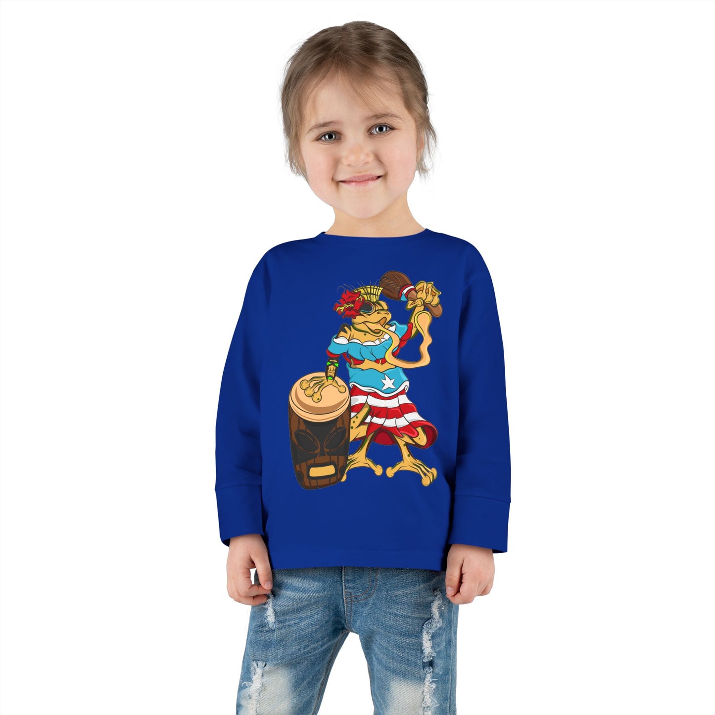 Toddler Long Sleeve Tee - Puerto Rican Isabella Coqui