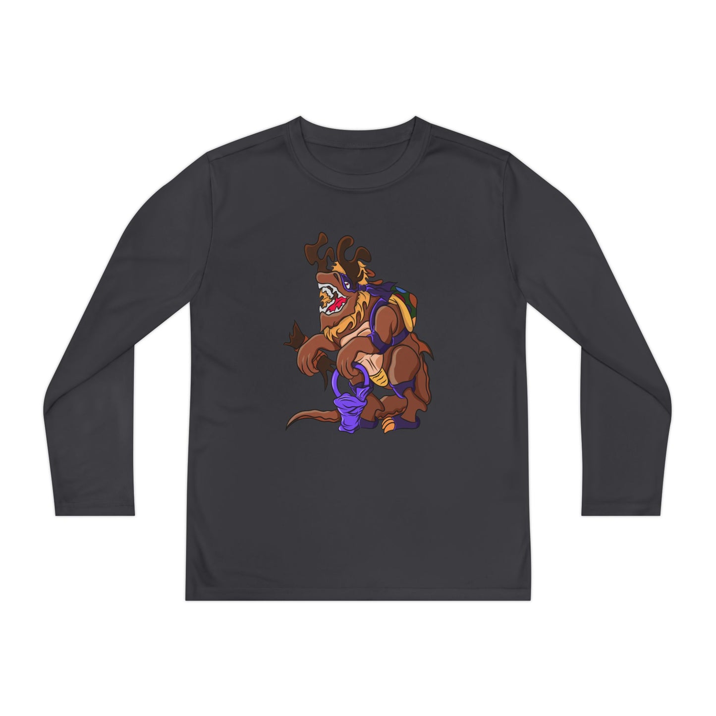 Youth Long Sleeve Tee - Trick or Tarrasque Halloween Design
