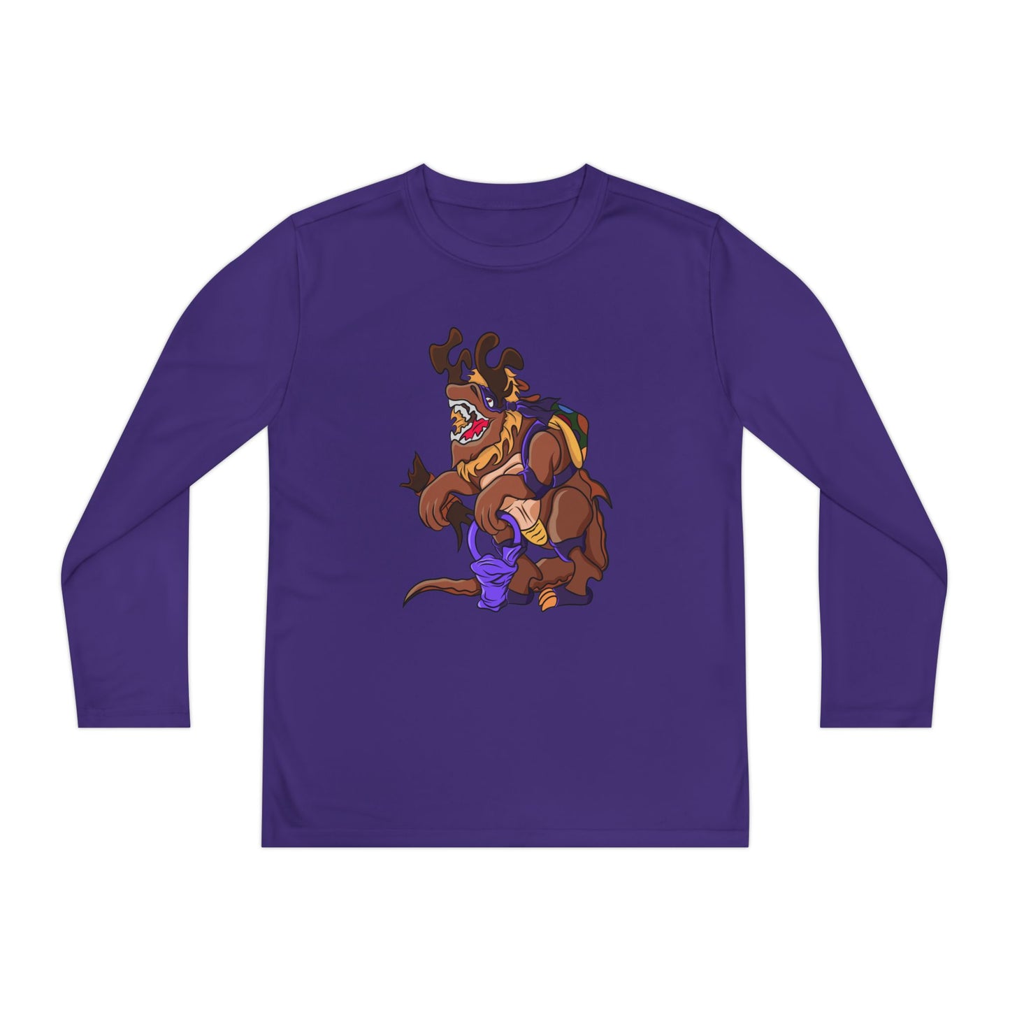 Youth Long Sleeve Tee - Trick or Tarrasque Halloween Design