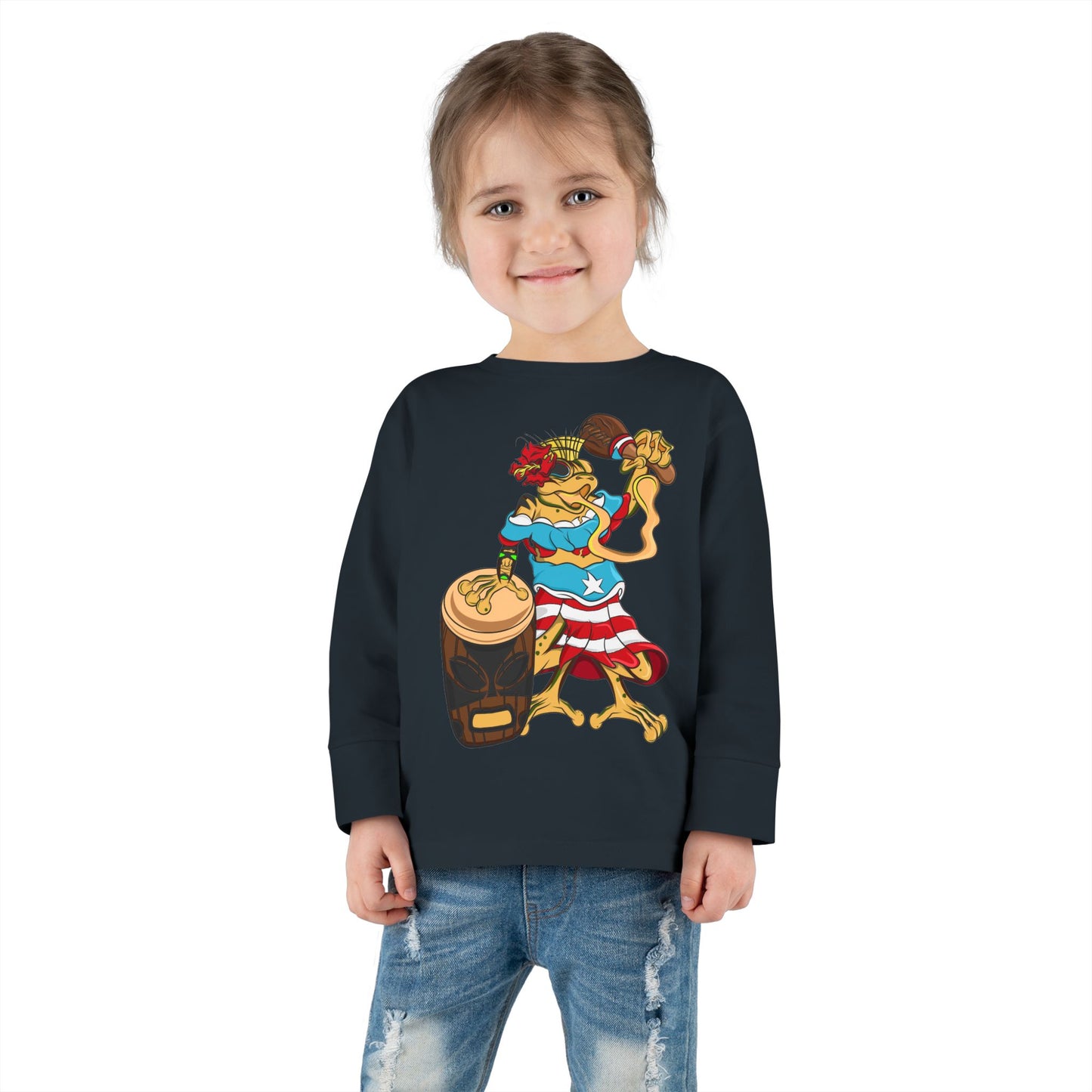 Toddler Long Sleeve Tee - Puerto Rican Isabella Coqui