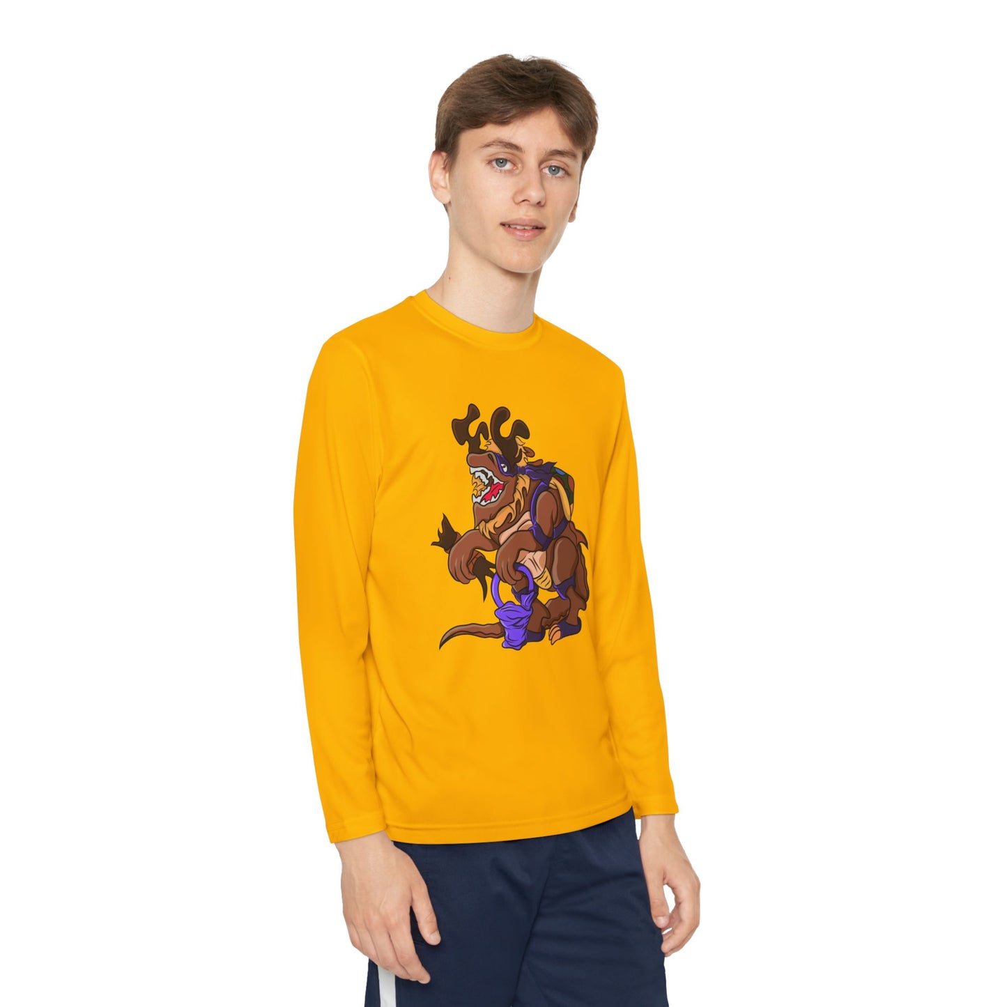 Youth Long Sleeve Tee - Trick or Tarrasque Halloween Design