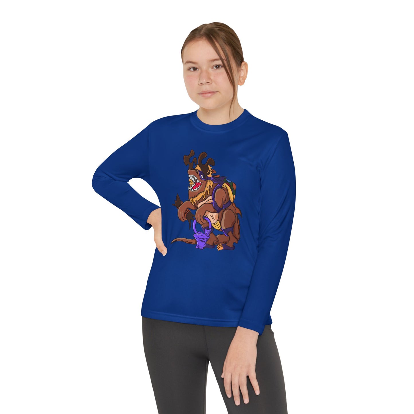 Youth Long Sleeve Tee - Trick or Tarrasque Halloween Design