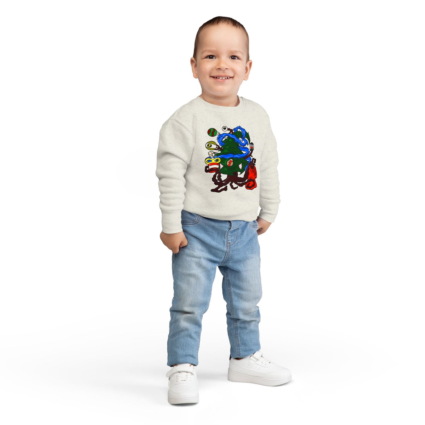 Toddler Sweatshirt - Christmas Tree Boss