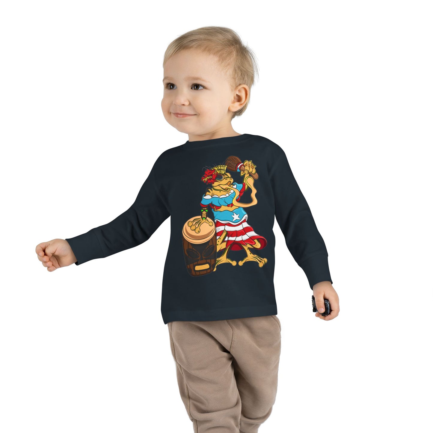 Toddler Long Sleeve Tee - Puerto Rican Isabella Coqui